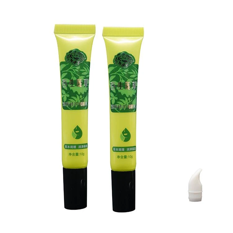 Cheap capacity 10g round plastic tube with black screw cap for lip balm Cheap capacity 10g round plastic tube with black screw cap for lip balm