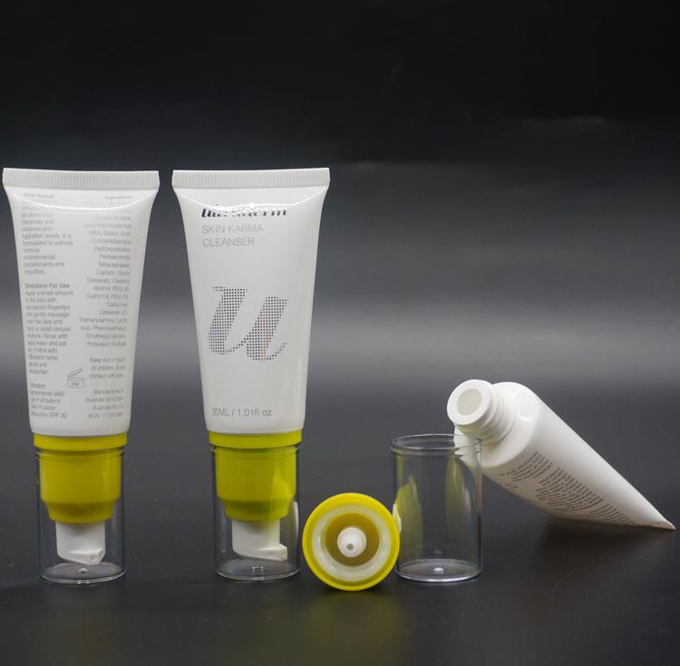 cosmetic plastic soft tube with pump cap cosmetic plastic soft tube with pump cap