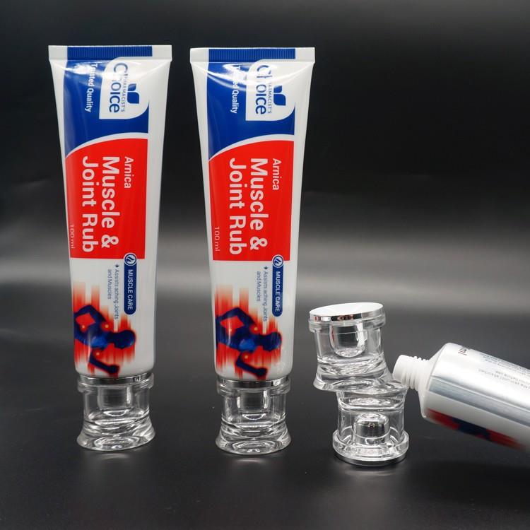Diameter 40mm round plastic tube with acrylic cap