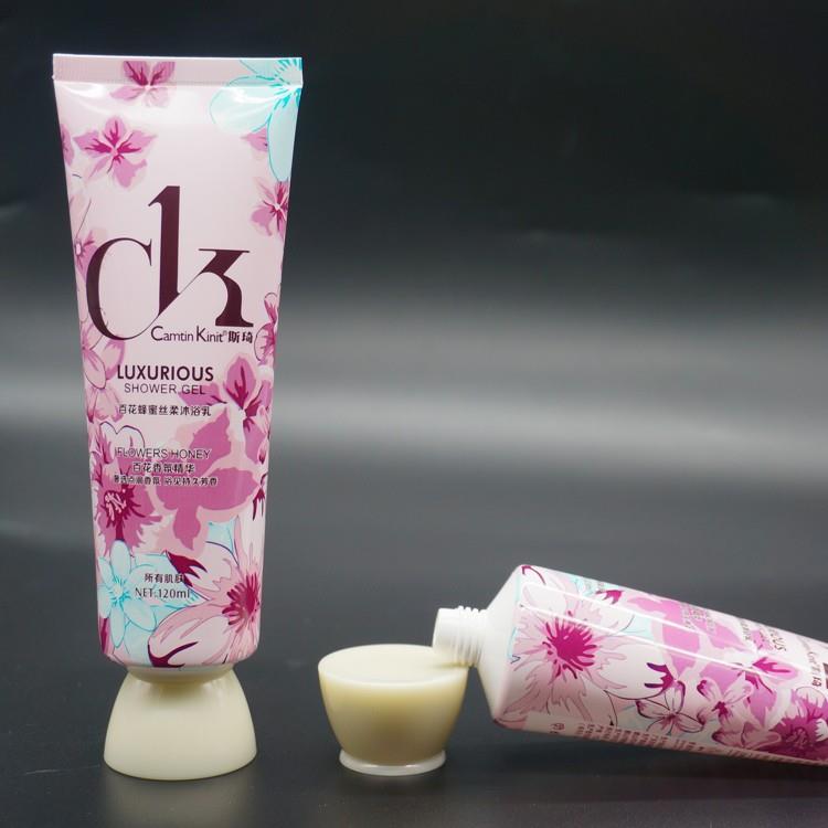 Round plastic tube for shower gel Round plastic tube for shower gel