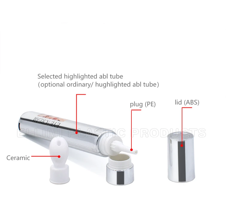 silver printed squeeze tubes aluminum