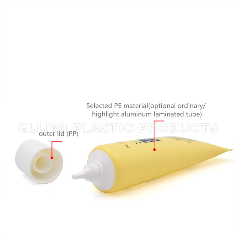 cream soft straw plastic cosmetic packaging tube cream soft straw plastic cosmetic packaging tube