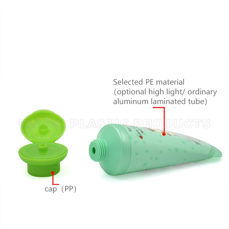 soft plastic cosmetic hand cream packaging tubes