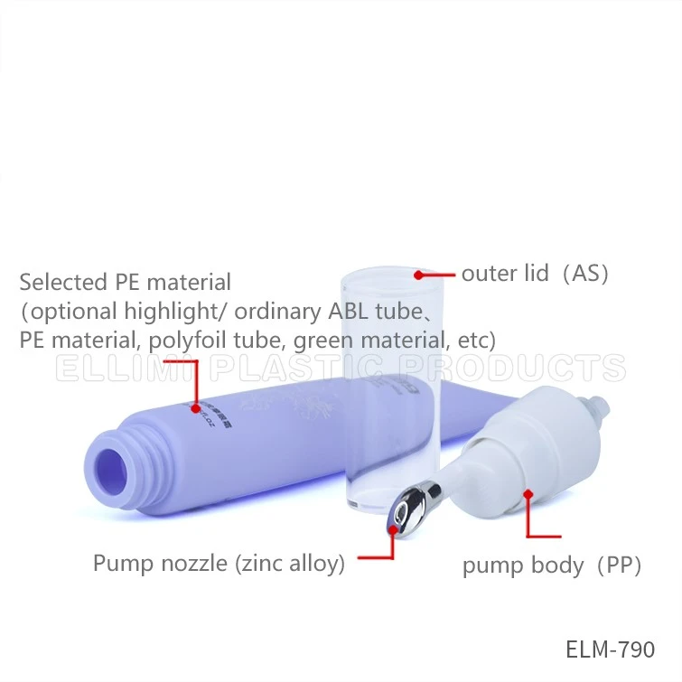 tube packaging with pump lid tube packaging with pump lid