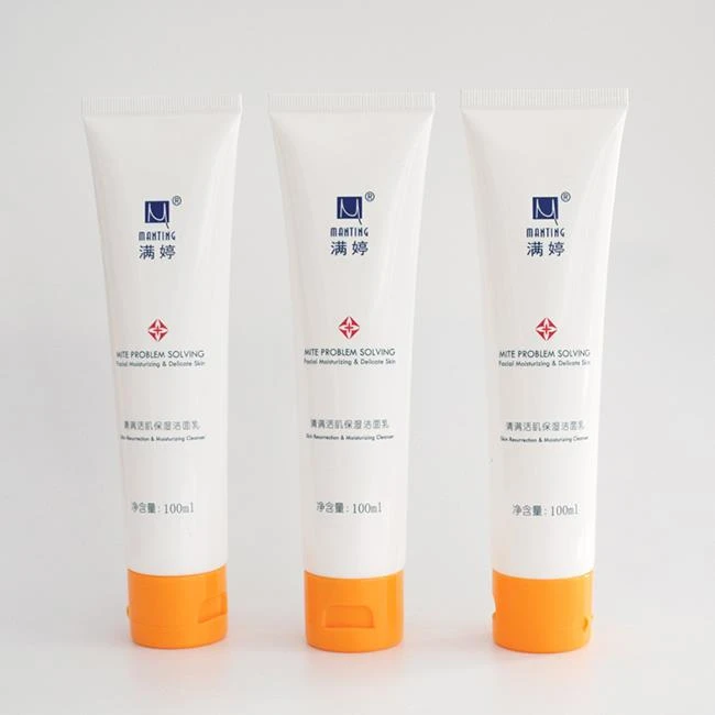 100ml White Plastic Soft Tube Cosmetic Packaging