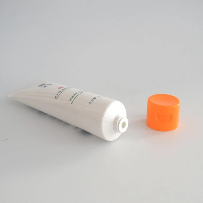 100ml white plastic soft tube cosmetic packaging (2)
