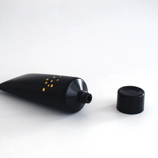Black lotion plastic soft tubes (2)