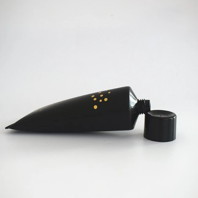Black lotion plastic soft tubes (4)