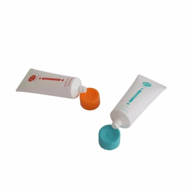 Diameter 40mm Capacity 99ml Round Plastic Cosmetic Packaging Tube With Screw Cap For Fitshop Leg Cream