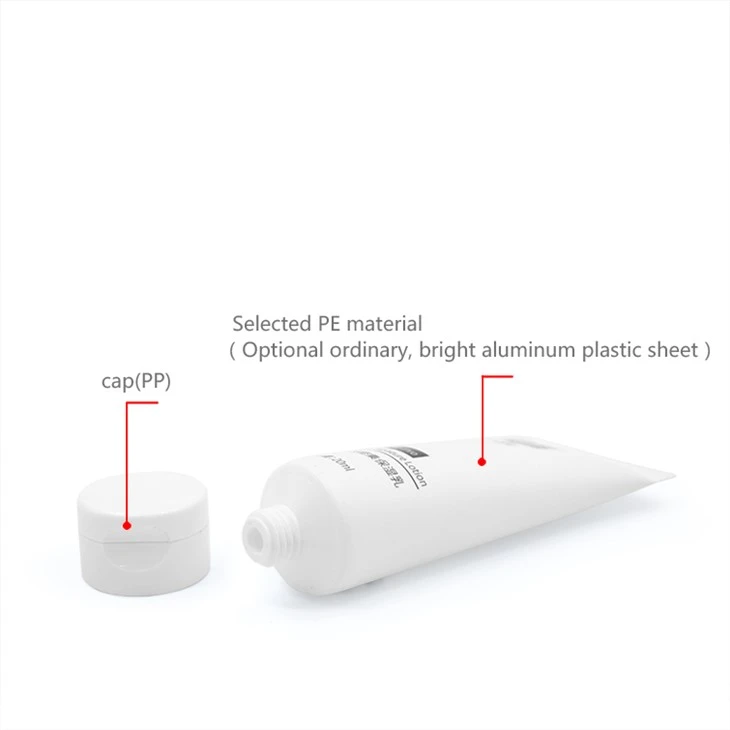 Cosmetic PLastic Soft Tube For Right Angle Cap