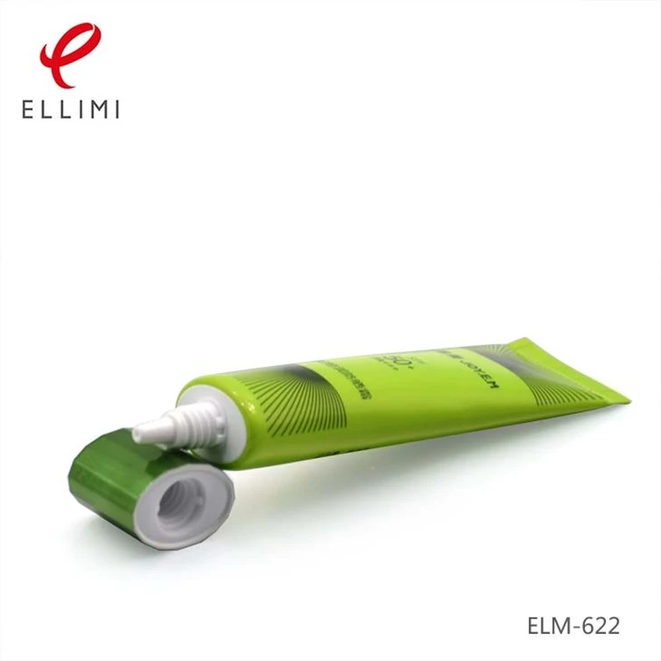 Cosmetic Oval Tube With Green Metal Cap