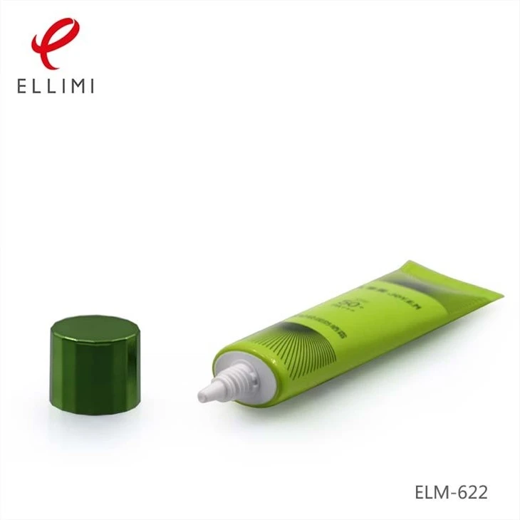 Cosmetic Oval Tube With Green Metal Cap