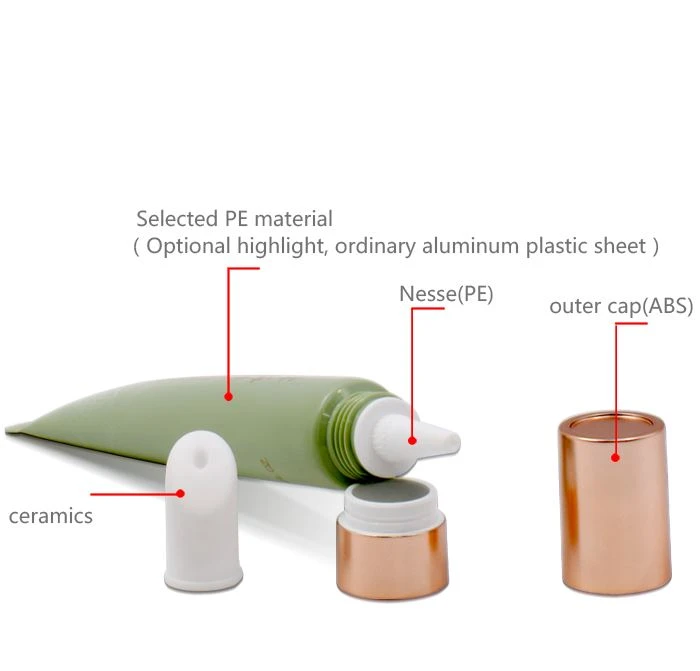 Ceramic Cover Lipstick Package PE Tube
