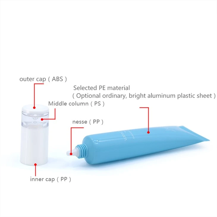 Round Cosmetic Tube With Drop Cap
