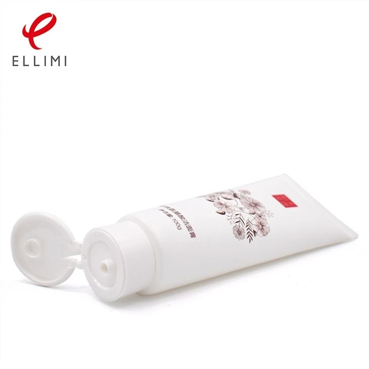 Cosmetic Tube For Flip Top Cap With Facial Cleanser