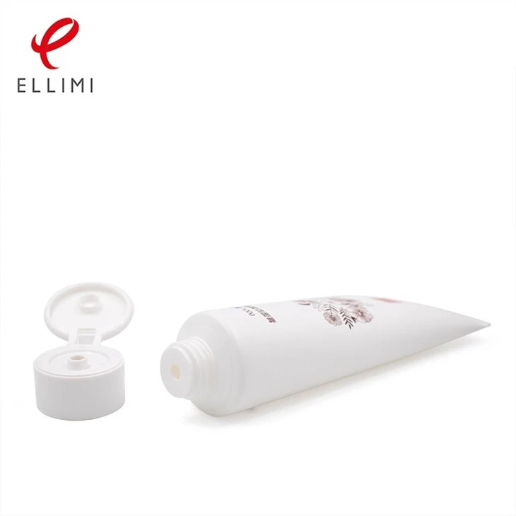 Cosmetic Tube For Flip Top Cap With Facial Cleanser