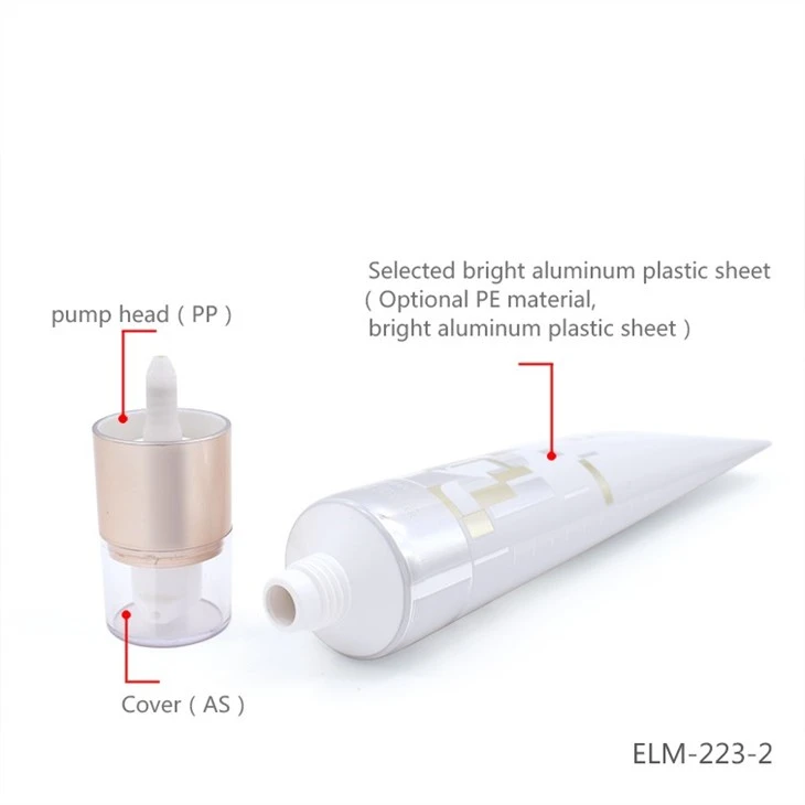 Cosmetic Plastic Tube For Pump Cap