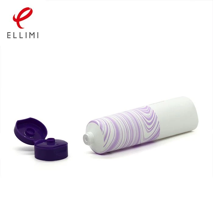 Round Cosmetic Plastic Tube For Flip Top Cap