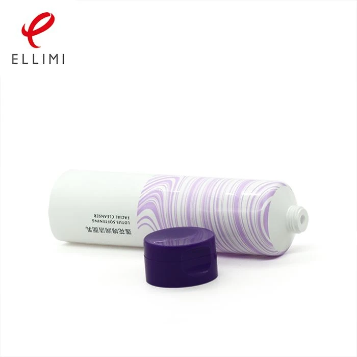 Round Cosmetic Plastic Tube For Flip Top Cap