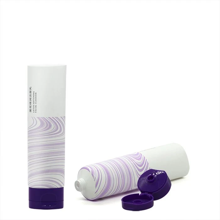 Round Cosmetic Plastic Tube For Flip Top Cap