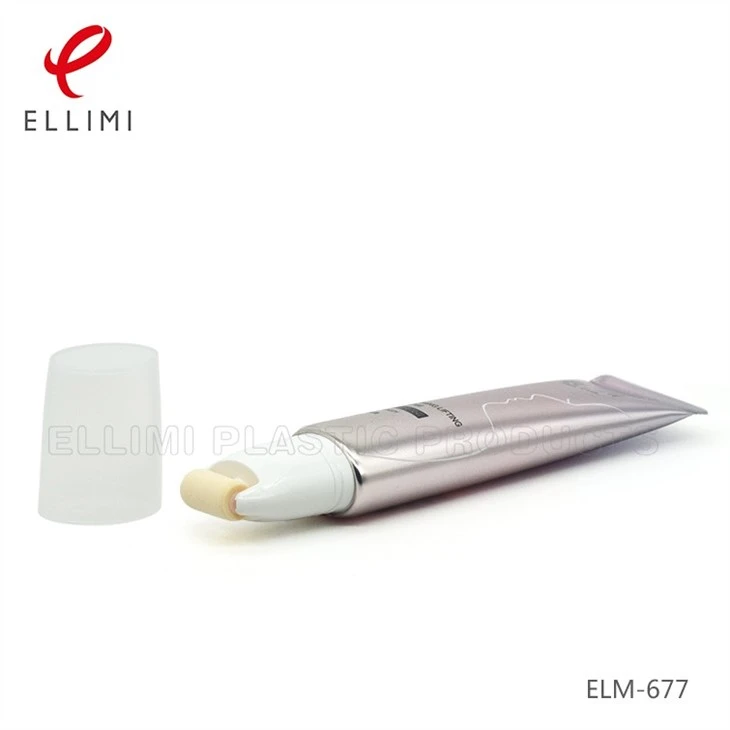 Sponge Massage Head Aluminum Cosmetic Tube