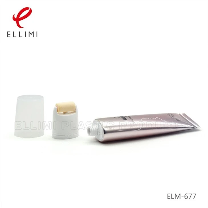 Sponge Massage Head Aluminum Cosmetic Tube