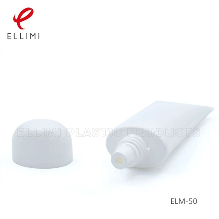 White Cosmetic Plastic Tube Packaging