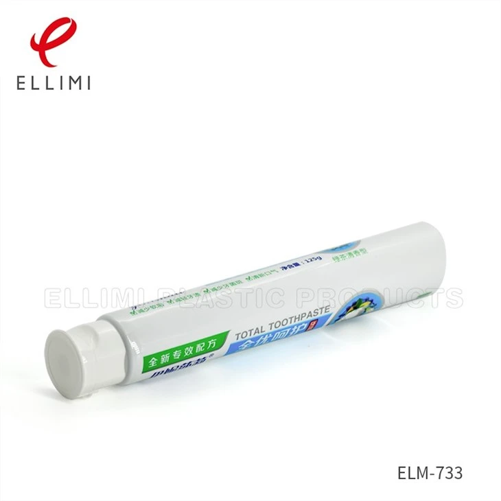 White Minimalist Tooth Paste Makeup Tube