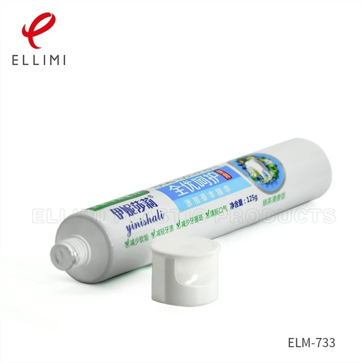 White Minimalist Tooth Paste Makeup Tube