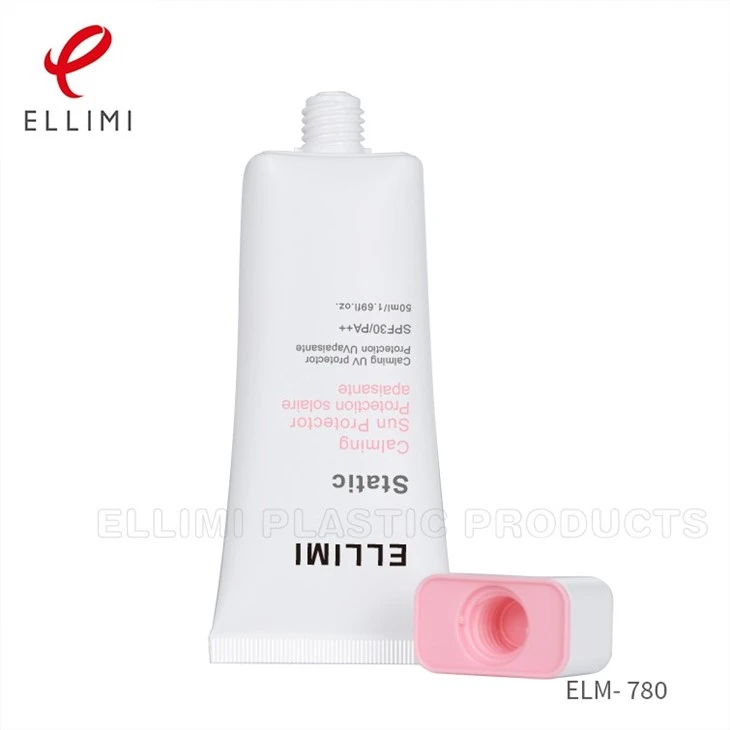 White Small Square Plastic Cosmetic Containers