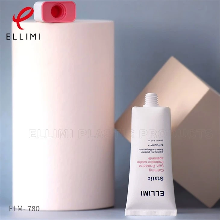 White Small Square Plastic Cosmetic Containers