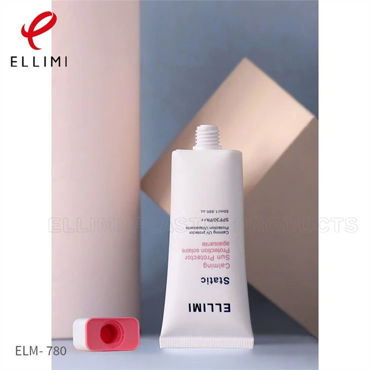 White Small Square Plastic Cosmetic Containers