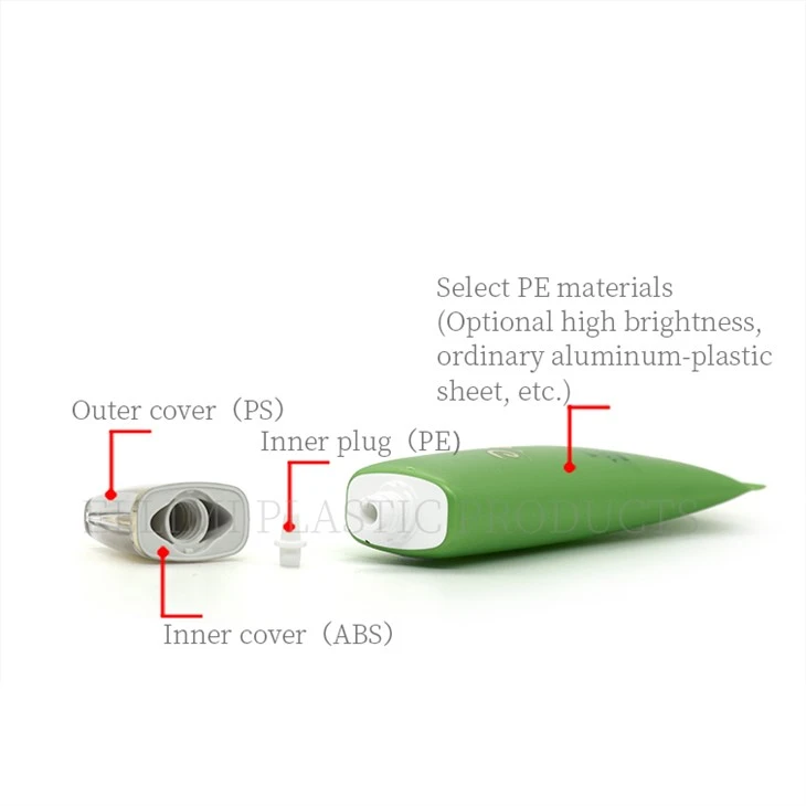 Acrylic Bullet-head Pointed Flat Cap Tube For Hand Cream