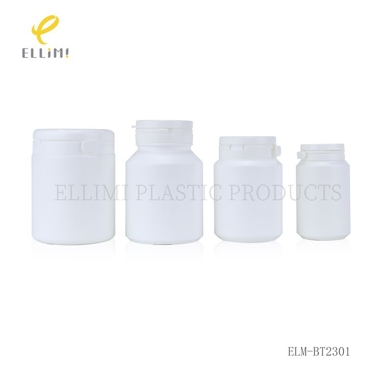 White Plastic Tear-Off Cap Bottles Set Food Grade PP Packaging for Pills, Vitamins, Supplements & Cosmetic Powders suppliers