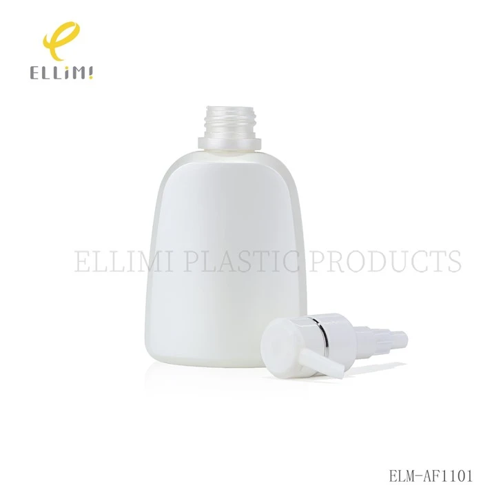 150ml White PE Plastic Lotion Pump Bottles With Silver Ring For Personal Care factory