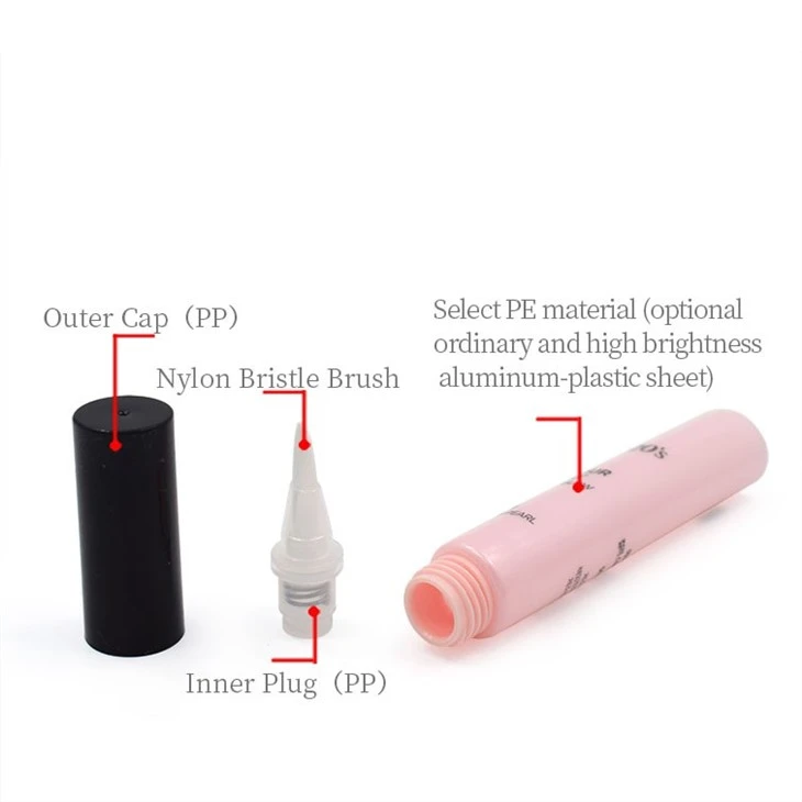 16mm Brush Head Soft Tube 5-10ml For Lip Gloss Nail Polish Packaging high quality