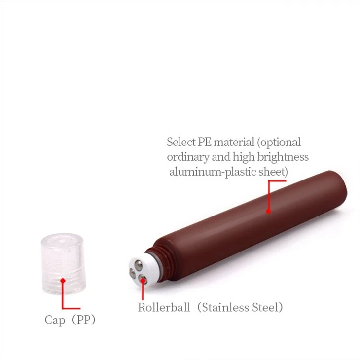 16mm Three-Roller Ball Soft Tube For Lip Balm Eye Cream With Stainless Steel PP Cap best