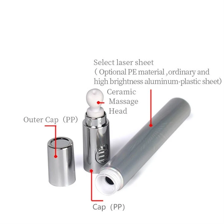 19mm Metal Applicator Empty Roller Tube For Eye Cream Cosmetic Tube high quality