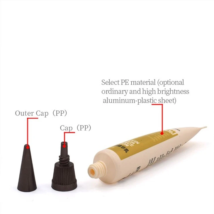 19mm Reverse Thread Double-Cap Cosmetic Tube For Eye Cream high quality