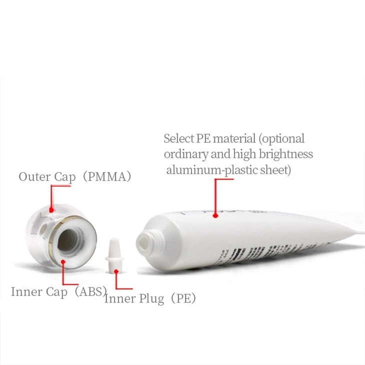 22mm Acrylic Sphere Cap Soft Tube For Cosmetic Packaging Needs high quality