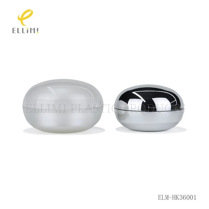 30g/50g Oval Acrylic Cream With Silver Mirror Cap (ABS+AS+PMMA+MS) suppliers