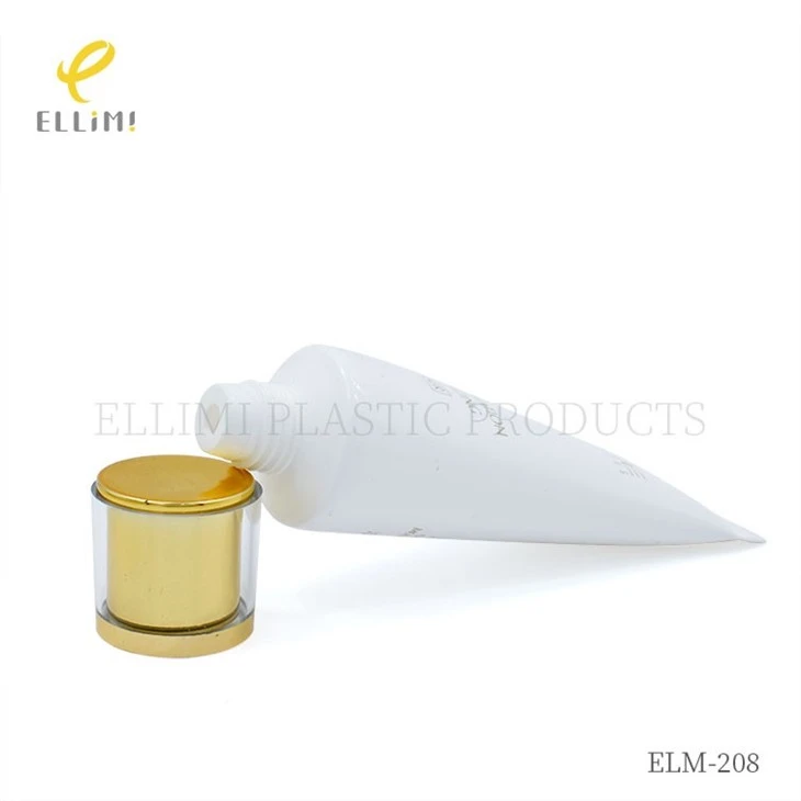 30mm Acrylic Trapezoid Cap Cosmetic Tube For Facial Cleanser factory