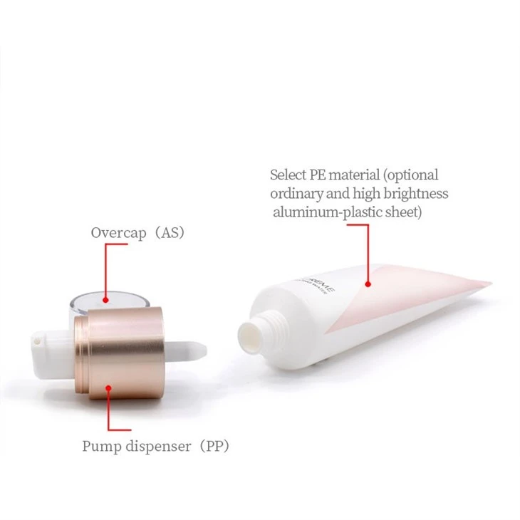 30mm Long-Side Flangeless Pump Cosmetic Tube For BB Cream high quality