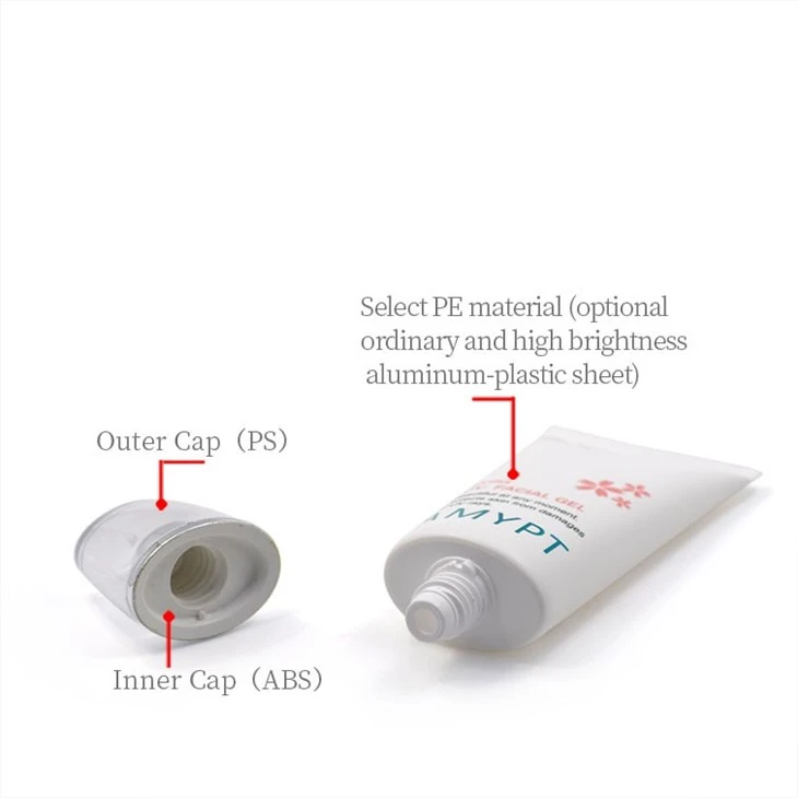 35 Acrylic Curved Flat Cap Tube For Face Wash Sunscreen And Isolation Creams high quality