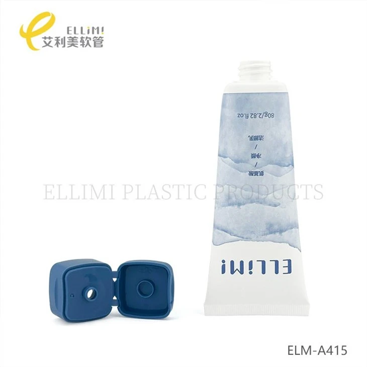 35-spec Low-profile Square Flip-top Lid Flexible Tube For Facial Cleanser suppliers