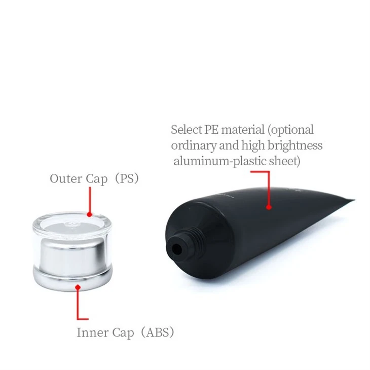 35mm Acrylic Drum-Edge Twist Cap Soft Cosmetic Tubes For Moisturizing Lotion high quality