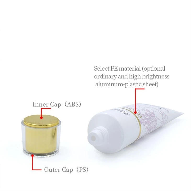35mm Acrylic Trapezoid Cap Soft Cosmetic Tubes For Hand Cream high quality