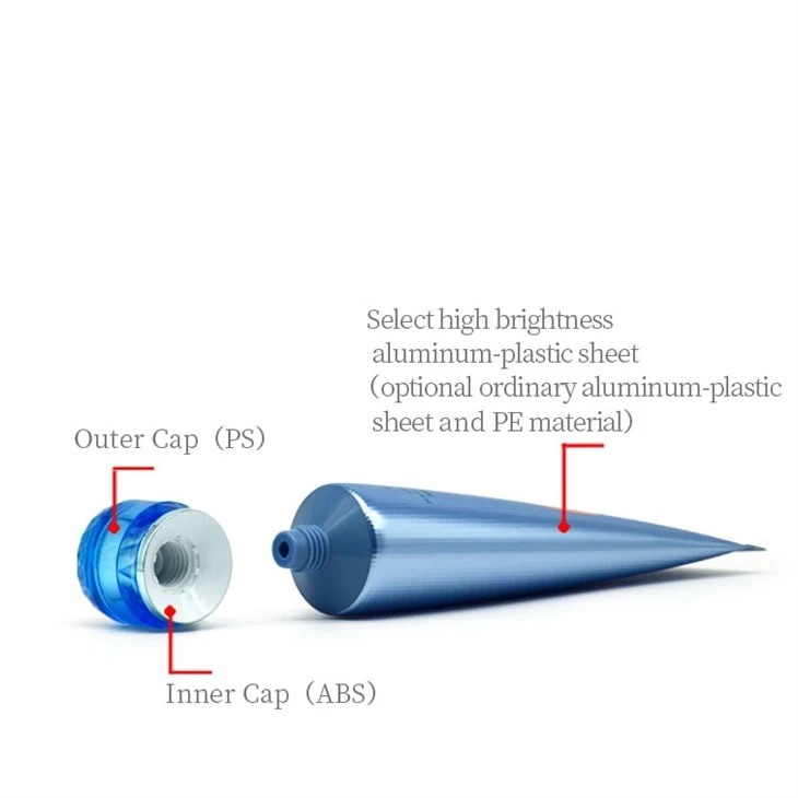 40mm Acrylic Drum-Waist Cap Cosmetic Tube For Facial Cleanser high quality