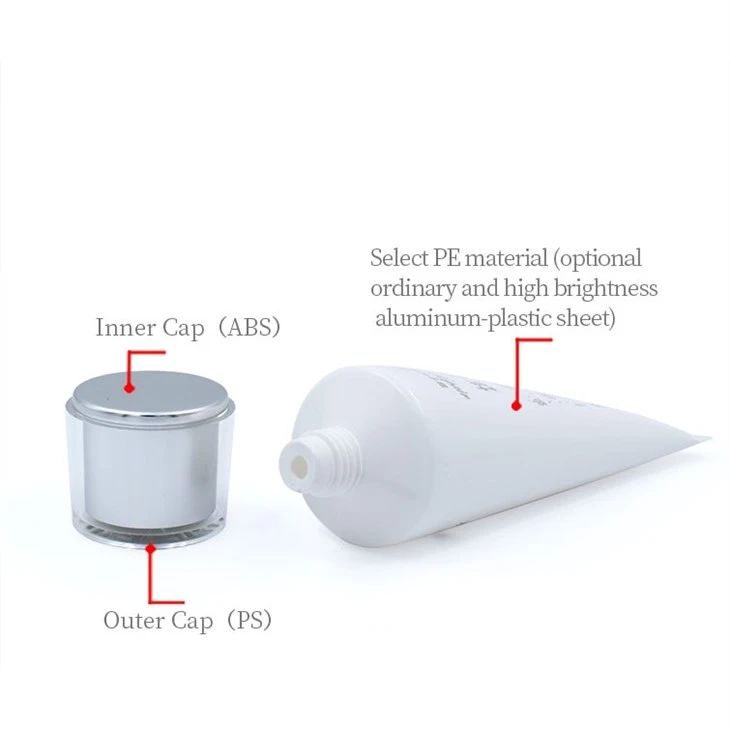 40mm Acrylic Trapezoid Cap Cosmetic Tube For Moisturizing Lotion high quality