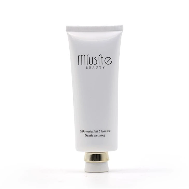 40mm Stepped Cap Cosmetic Tube With 5.0mm Flat-Opening Insert For Facial Cleanser